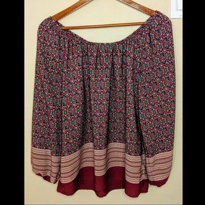 Off the shoulder silk blouse